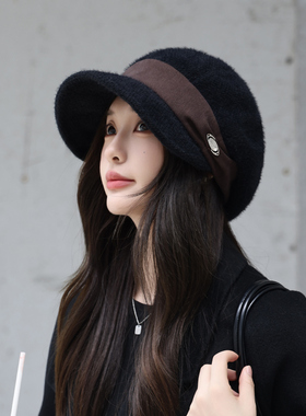 2025新款帽子女秋冬护耳加厚绒