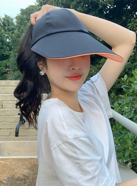 遮阳帽出游韩版女夏显脸小双面带