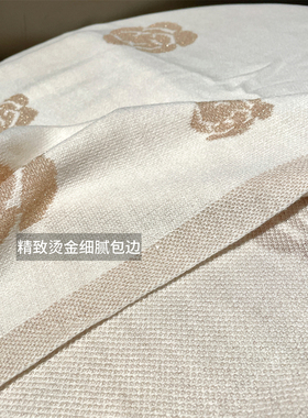 冬季烫金韩版女山茶花围巾围脖