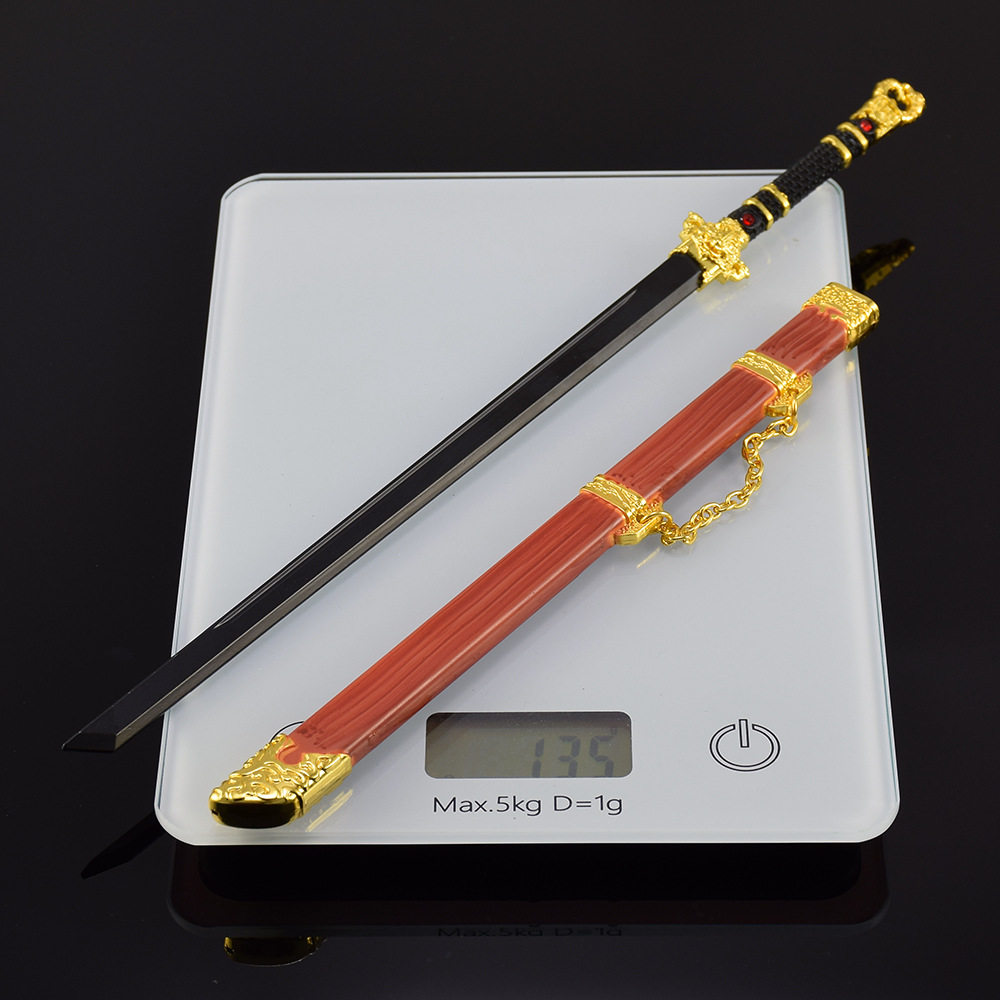 和平精英皮肤和平精英游戏周边武器模型春节皮肤唐横刀大唐西安30CM玩具刀剑