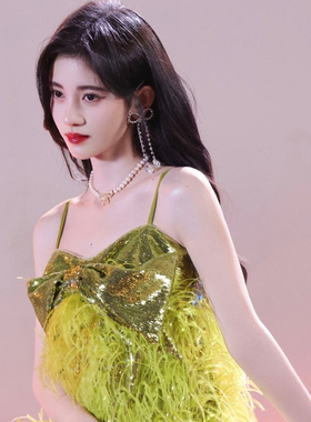 鞠婧祎同款蝴蝶结珍珠项链