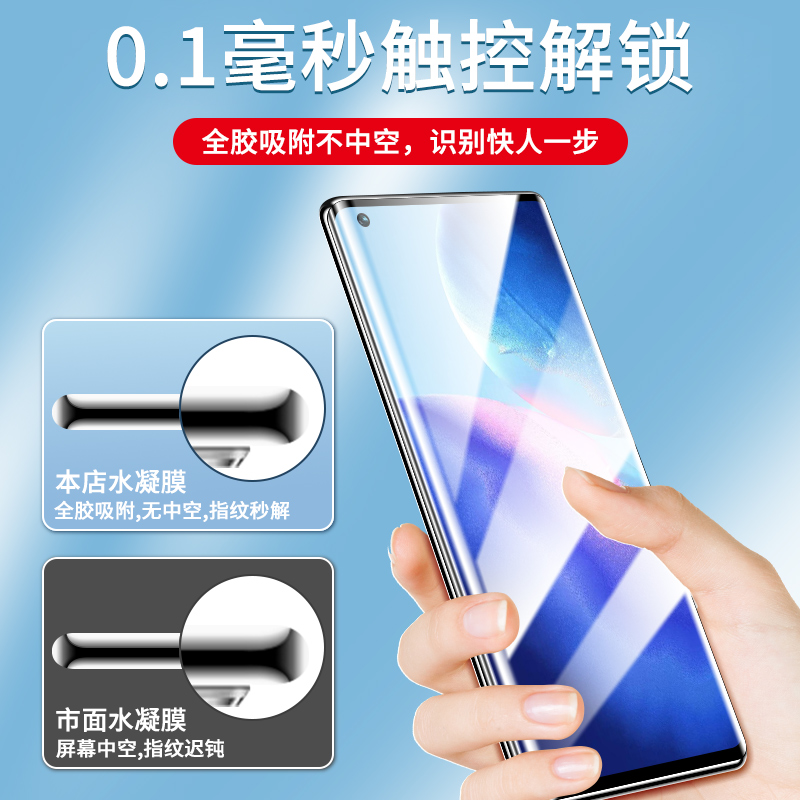 opporeno5pro钢化水凝膜reno5pro十手机膜opporeno4防窥膜reno4por+贴膜5k全屏se曲面屏opopreno5g全包opreno - 图1