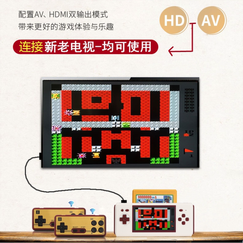 fc游戏机掌机插卡高清童年怀旧 电子家用无线任天堂8位掌上红白机 - 图2