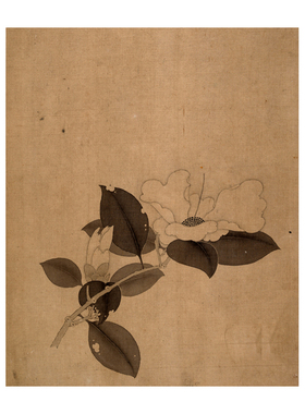 陈洪绶花鸟人物页仿古名画现代中式餐厅装饰画酒店客房挂画