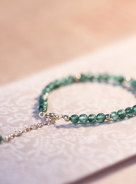 天然水草玛瑙手串转运珠手链女送女友生日礼物高级感送女朋友老婆