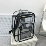 Прозрачная вместительная и большая сумка через плечо из ПВХ, водонепроницаемый модный школьный рюкзак, 2023