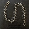AVAVAVA high street dark fishbone jeans waist chain hip-hop punk men and women same style pants chain bag hanging chain