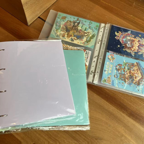 活页文件夹，A4加A5组合，造景贴纸收纳册 - 图2