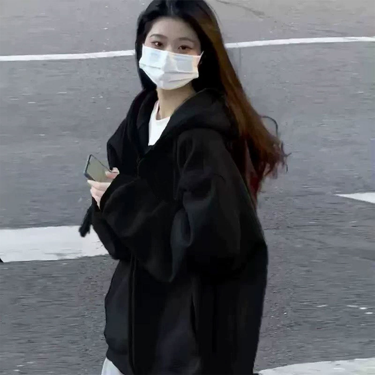 秋冬季加绒加厚宽松慵懒风高级感连帽女士卫衣2025年新款开衫外套,淘宝优惠券,粉丝福利购,淘宝优惠卷