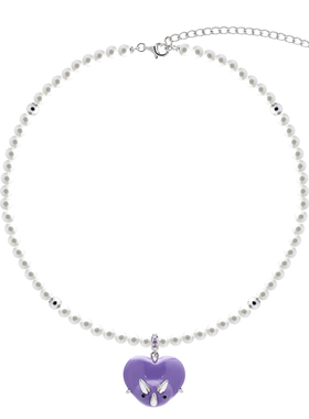 FWISH纯银珐琅贝珠女少女心项链