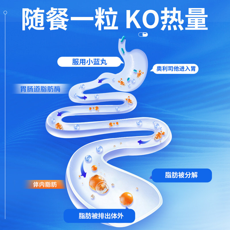 奥利司他胶囊减肥药排油燃脂瘦身正品官方旗舰店瘦肚子大肚腩小腹