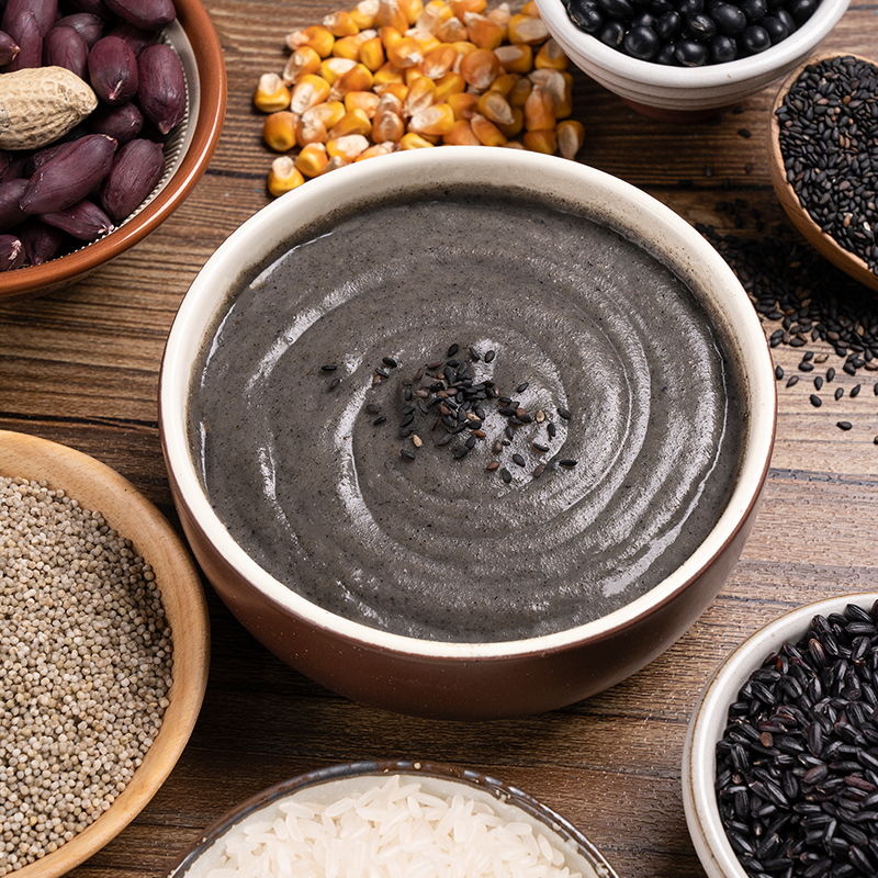 包邮福事多无加蔗糖黑五谷黑芝麻糊1kg礼盒装送礼送长辈早餐年货