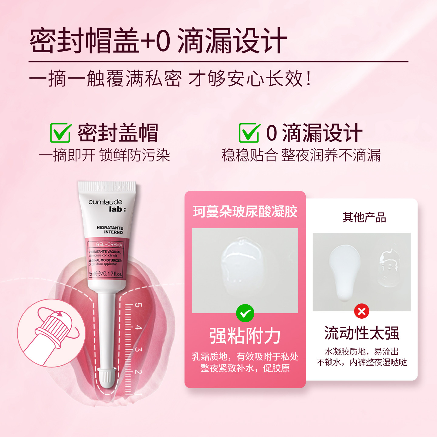 珂蔓朵玻尿酸凝胶5ml*3支女性私处保养水润紧致同房护理保湿,淘宝优惠券,粉丝福利购,淘宝优惠卷