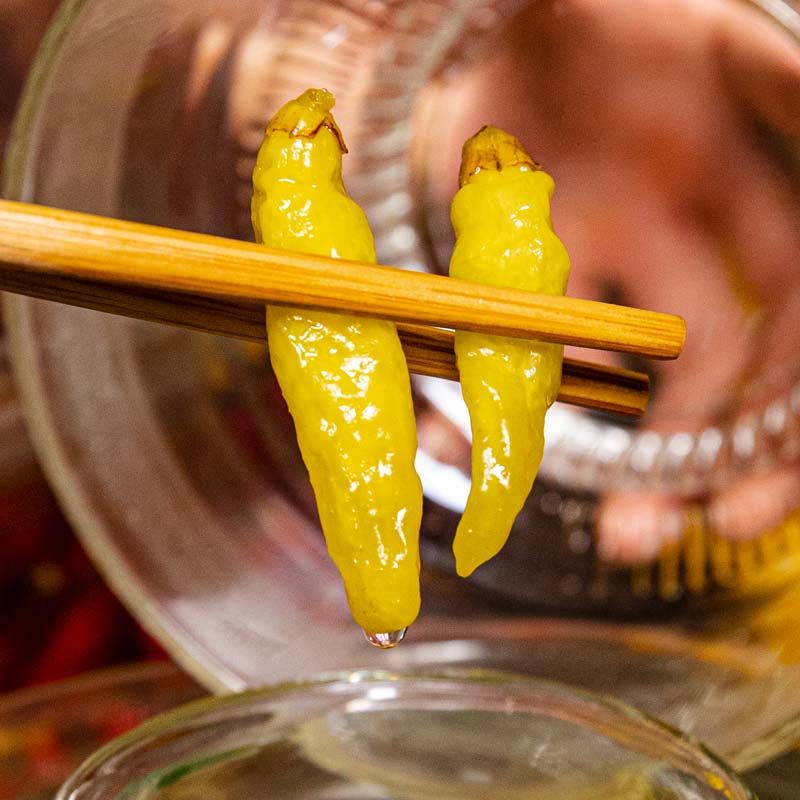 贵州特产泡椒贵三红老坛陈泡小米辣瓶装野山椒凤爪牛蛙原味泡菜