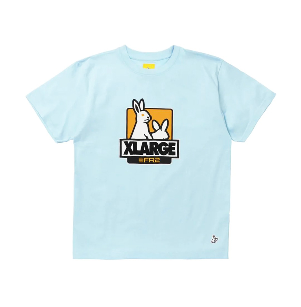 #FR2 x XLARGE Box Logo T-shirt男女情侣圆领宽松短袖T恤潮TEE-图1