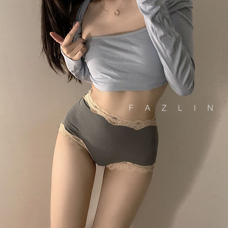 纯欲高颜值女生收腹性感蕾丝提臀 汐怡内裤