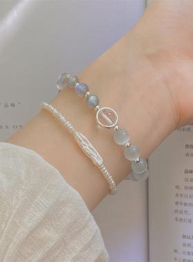 闺蜜月光ins猫眼石情绪稳定手链
