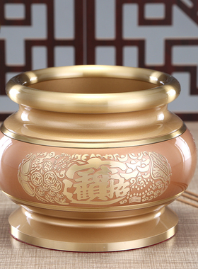 铜香炉家用供果果盘佛具用品套装