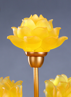 九品琉璃花瓶莲花灯家用佛前供灯