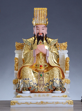 汉白玉玉帝王母神像家用客厅摆件