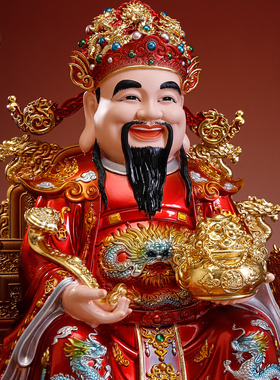 新款树脂财神爷摆件家用供奉神像