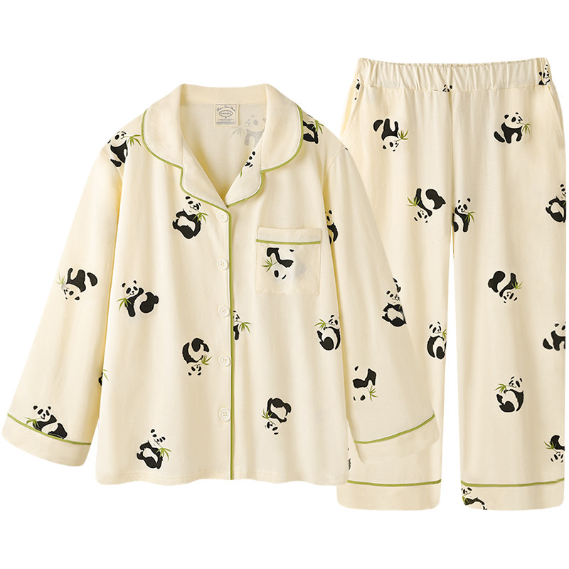 pinksea情侣春秋纯棉简约高级睡衣 pinksea内衣睡衣/家居服套装