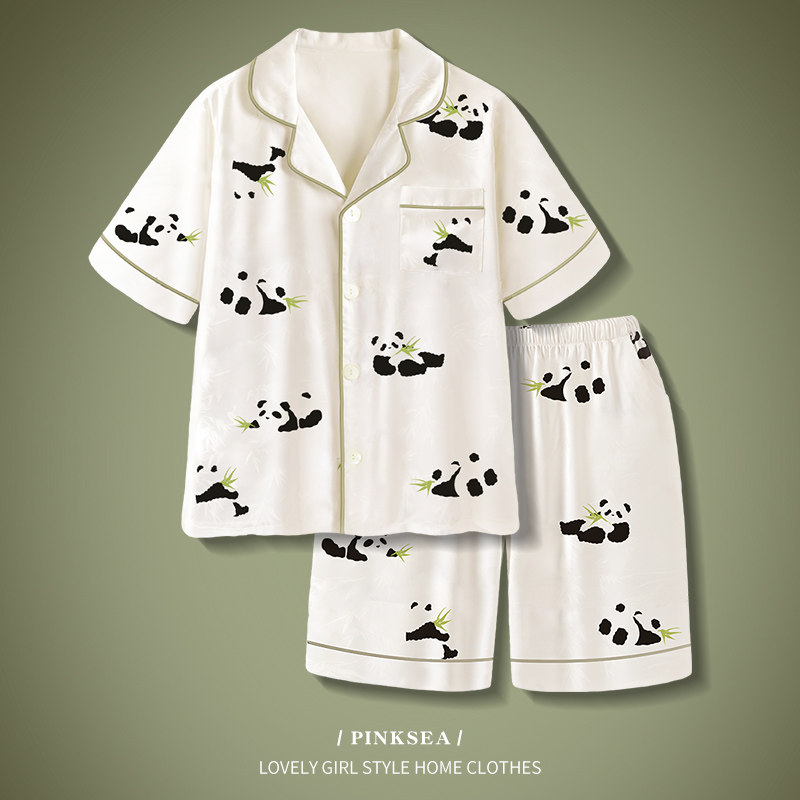 情侣装一男一夏季冰丝吊带短袖睡裙 pinksea内衣睡衣/家居服套装