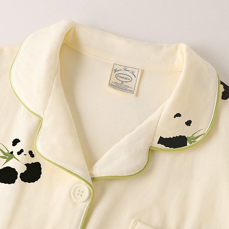 pinksea情侣春秋纯棉简约高级睡衣 pinksea内衣睡衣/家居服套装