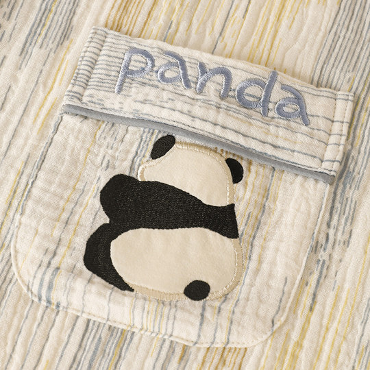 Couple pajamas women's summer pure cotton gauze short-sleeved suit