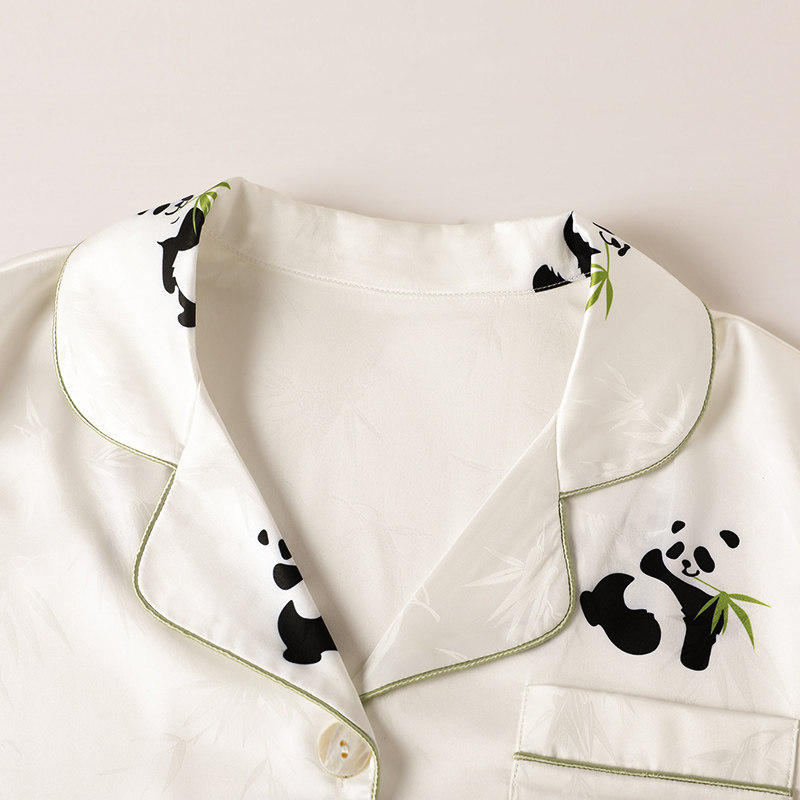 情侣2022年新款夏季冰丝长袖睡衣 pinksea内衣睡衣/家居服套装