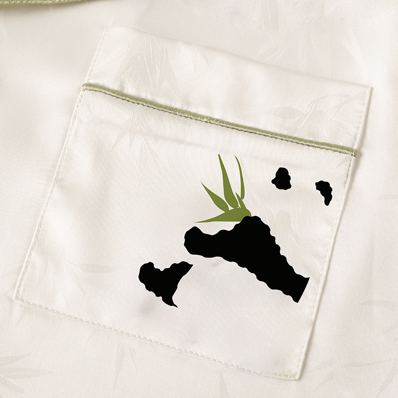 情侣夏季新款冰丝短袖长裤高级睡衣 pinksea内衣睡衣/家居服套装