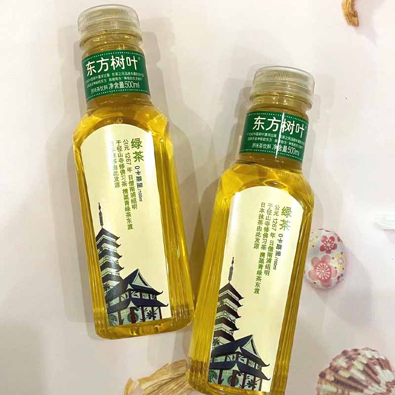农夫山泉东方树叶绿茶500ml无糖茶饮料原味绿茶夏季饮品0糖0卡0脂 - 图1