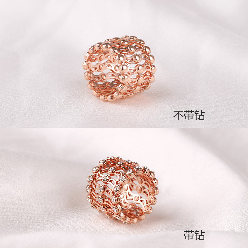 欧莲宝可爱小猫咪女猫耳朵情侣戒指 欧莲宝戒指/指环