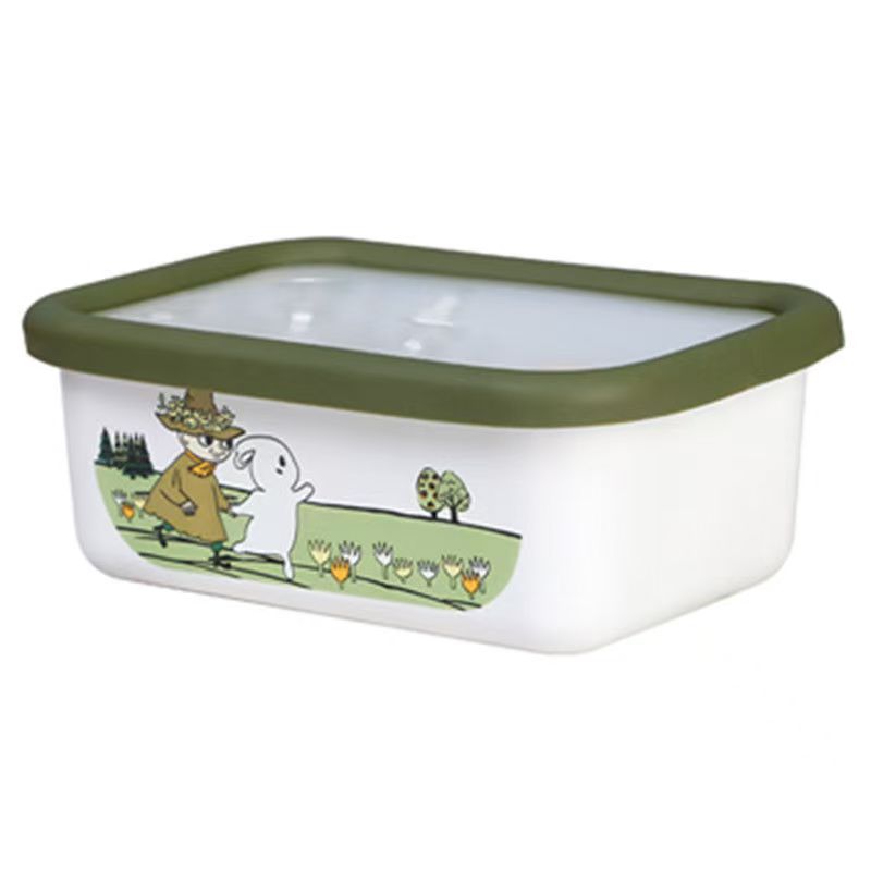 New enamel square storage box fresh-keeping box refrigerator freezer fresh-keeping container color box lunch box fruit box hot