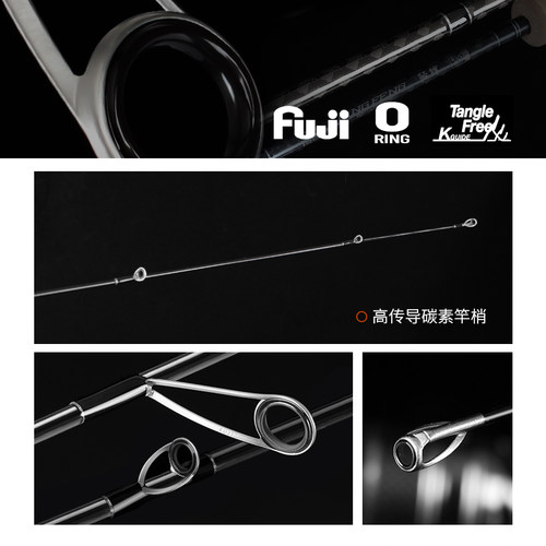 盛河轻锋L微物路亚竿直枪柄竿纺车轮水滴轮套装fuji环泛用路滑杆 - 图2