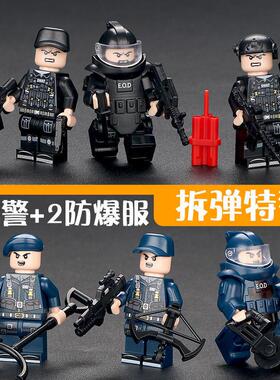 兼容乐高二战兵人仔军事积木人偶八路军德军士兵男孩拼装玩具礼物