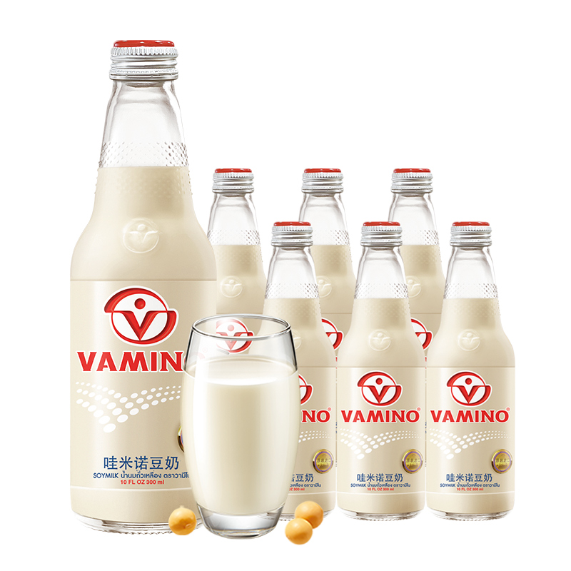 VAMINO哇米诺豆奶泰国进口饮料泰式奶茶巧克力早餐植物奶玻璃瓶装 - 图3