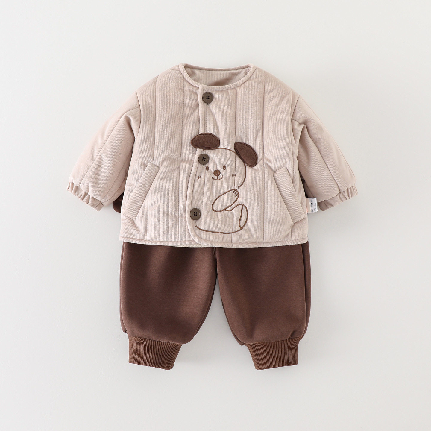 秋冬套装加厚保暖外套夹棉冬装可爱超萌1-3岁男宝宝外出服男童,淘宝优惠券,粉丝福利购,淘宝优惠卷