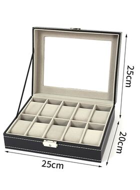 Leather leather watch case Watch display case Jewelry case