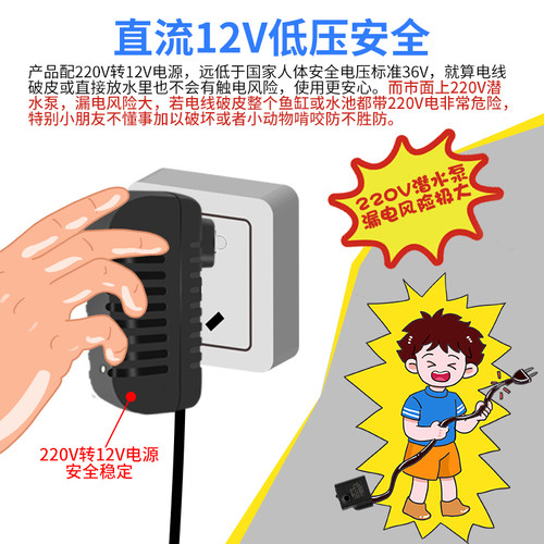 12V水泵鱼缸潜水循环抽水过滤假山静音增氧水冷小型迷你直流 - 图0