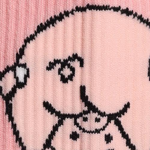 SOX&CO. X BUTTGooDS原创粉色小猪女生运动袜中筒袜棉袜四季款 - 图1