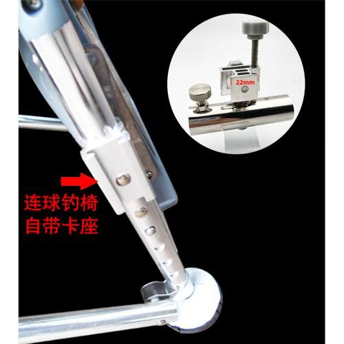 连球钓椅配件不锈钢炮台座鱼护架左右互换配件插片式炮台架钓鱼架 - 图3