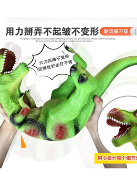 侏罗纪恐龙玩具大号软胶霸王龙会叫仿真动物世界模型套装儿童男孩