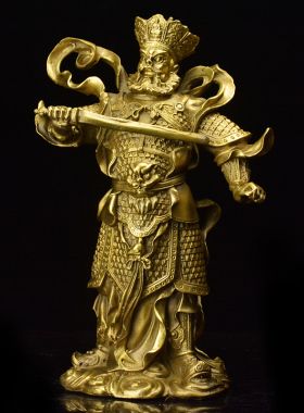 铜四大天王佛像摆件四金刚菩提护发神像一套家居佛堂摆设铜像大号