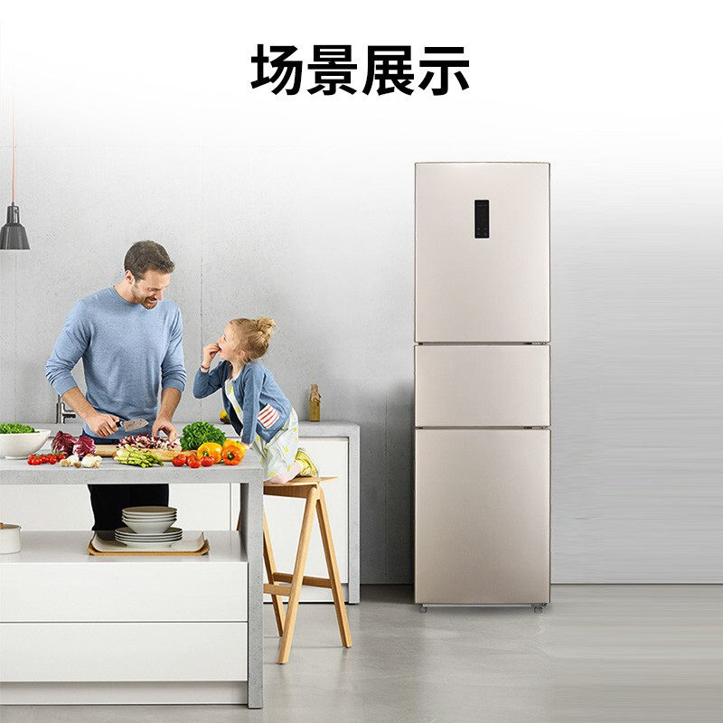 伊莱克斯225l三门家用风冷节能冰箱 伊莱克斯瑞诚行厨房冰箱