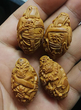 文玩黑白无常牛头马面单子吊坠
