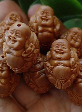 大籽男士弥勒佛文玩橄榄核手串