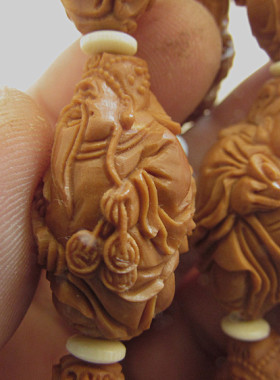 苏工名家橄橄榄核手串橄榄胡核雕