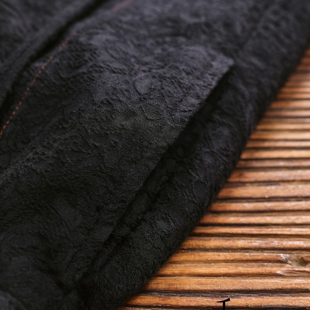 千椿物喜冬季新中式国风复古长袖松紧高腰百搭黑色棉裤阔腿裤长裤,淘宝优惠券,粉丝福利购,淘宝优惠卷