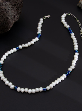 欧美精品饰品 时尚复古百搭仿珍珠项链 新款男百搭个性简约风配饰